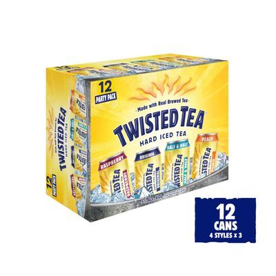 Twisted Tea Hard Iced Tea Party Pack, 12 pack