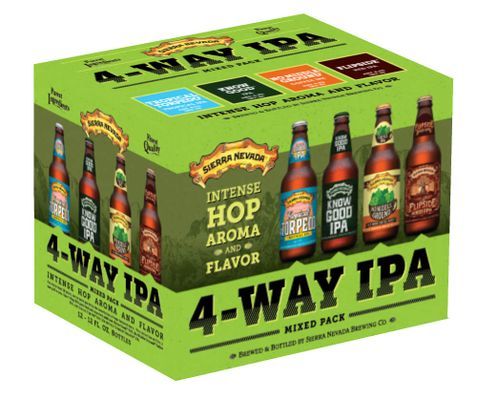 Sierra Nevada 4-Way IPA Seasonal Sampler Variety, 12 pack