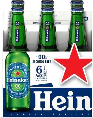 Heineken 0.0 Alcohol Free Beer, 6 pack, 11.2 fl oz bottles