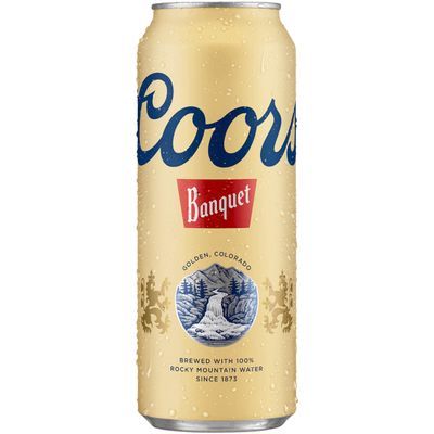 Coors Banquet Lager Beer, Beer, 24 FL OZ Can, 5% ABV