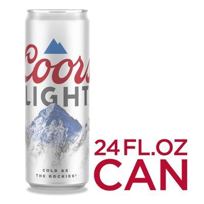 Coors Light Beer, Light Lager Beer, 24 FL OZ Can, 4.2% ABV