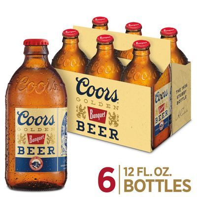 Coors Banquet Lager Beer, Beer 6 Pack, 12 FL OZ Bottles, 5% ABV