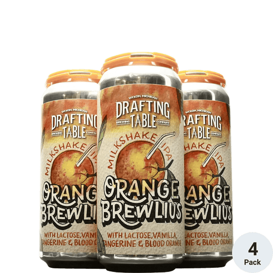 Drafting Table Orange Brewlius milkshake IPA 4-pack of 16 oz cans