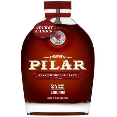 Papas Pilar Rum Dark Finished In Spanish Sherry Cask 86pf 24yr 750ml