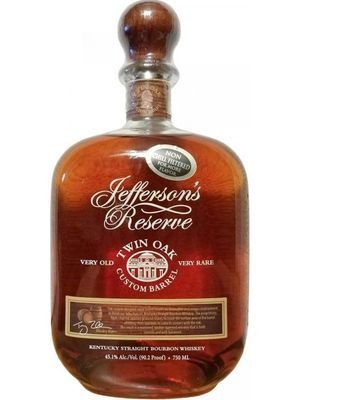 Jeffersons Reserve Bourbon Twin Oak Custom Barrel Kentucky 750ml