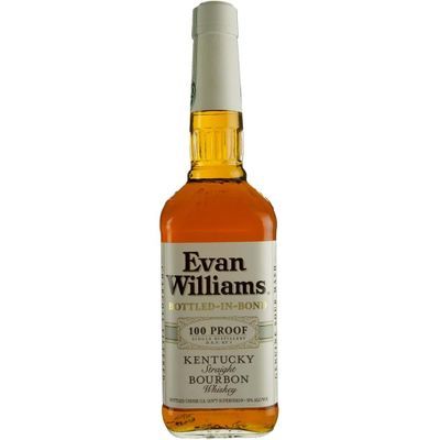 Evan Williams Bourbon Bottled In Bond White Label 100 Proof