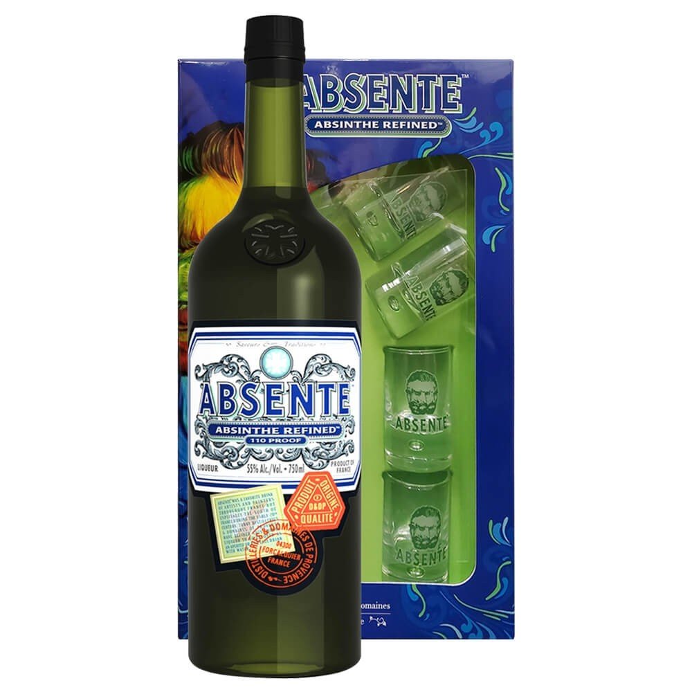 Absente Absinthe Refined Gft Pk W/ 4 Shot Glasses 110pf 750 Ml