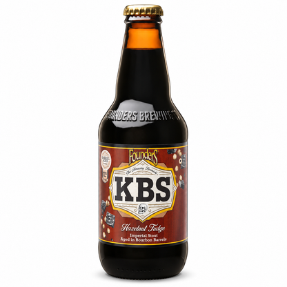Founders KBS Hazelnut Fudge single 12 oz bottle on white background