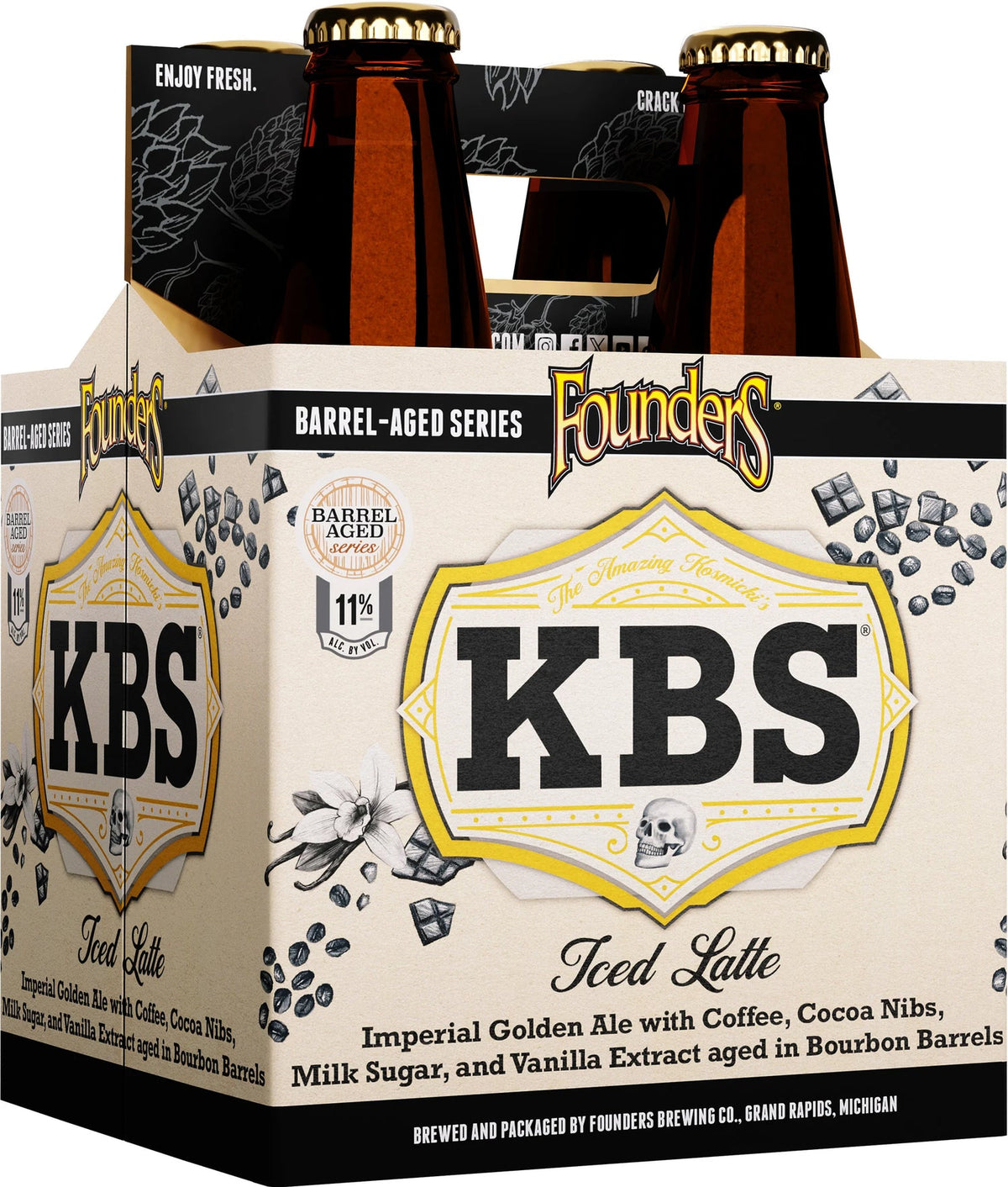 Founders KBS Iced Latte four-pack of 12 oz bottles