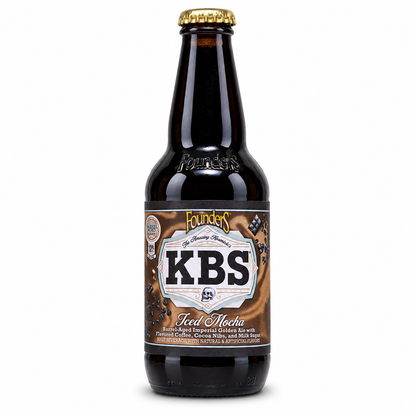 Founders KBS Iced Mocha single 12 oz bottle on white background