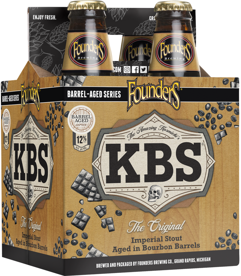 Founders KBS Original imperial stout four-pack of 12 oz bottles