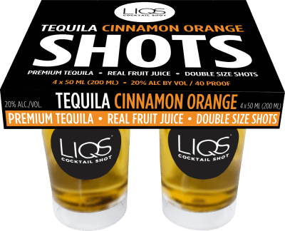 Liqs Tequila Cinnamon Orange 4pk