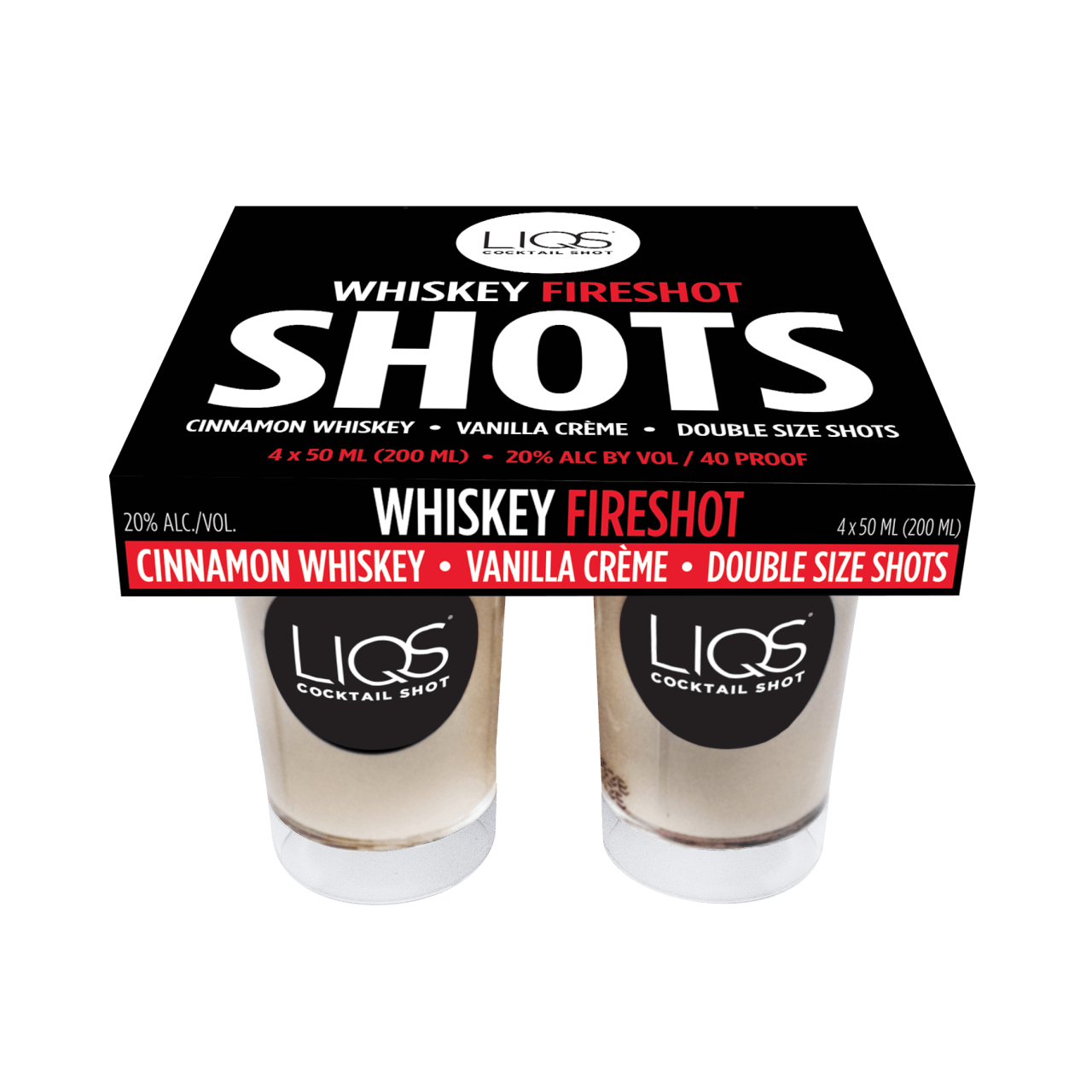 Liqs Whiskey Fireshot 4pk