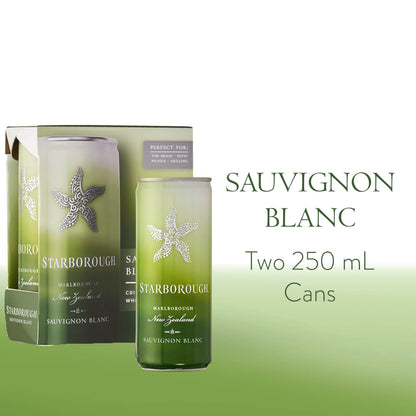 Starborough Sauvignon Blanc White Wine - 2 Pack 250 Ml Can Wine