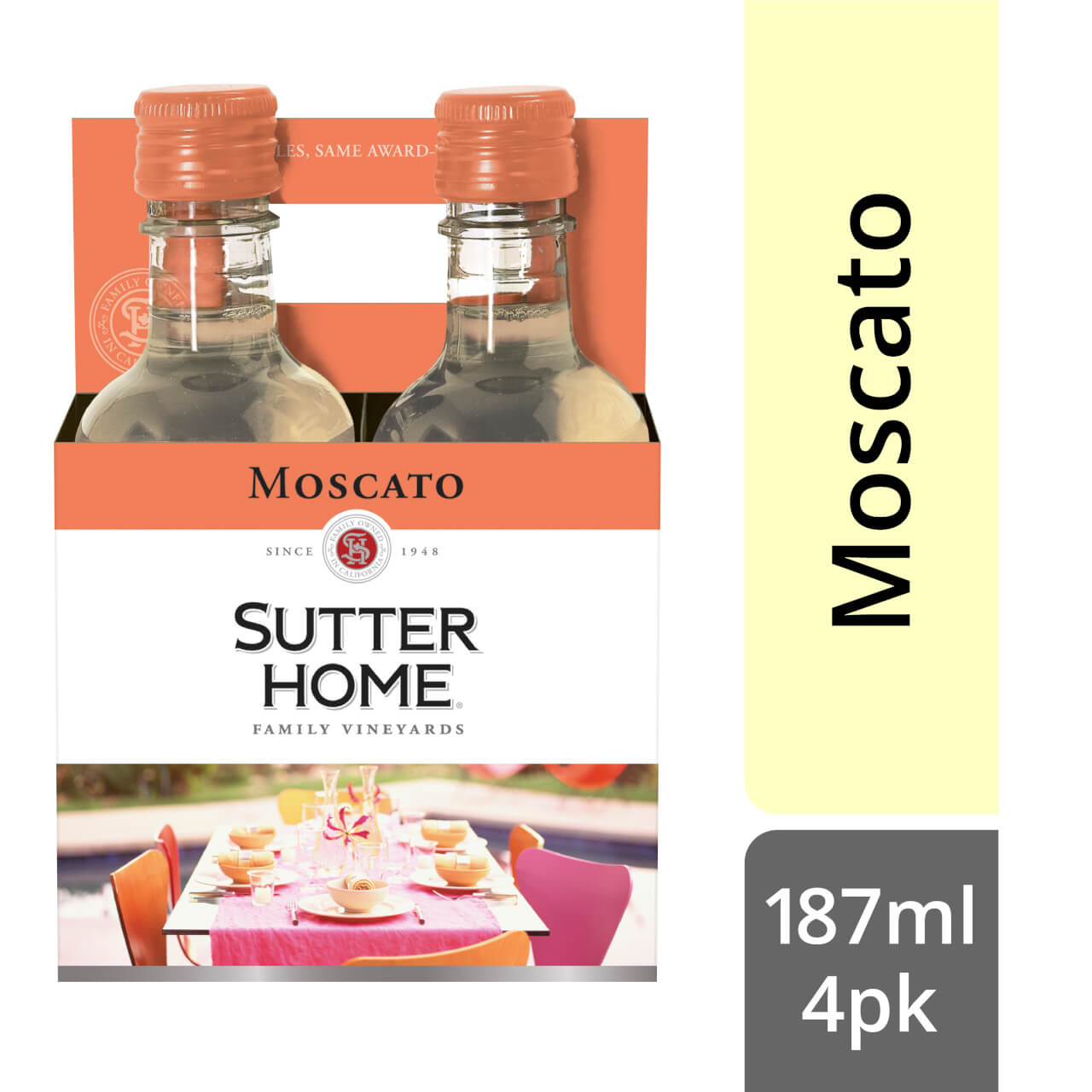 Sutter Home Moscato White Wine 187 Ml 4-pack