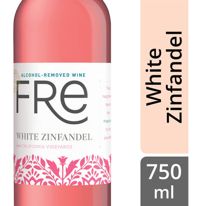 Fre White Zinfandel Non Alcoholic Wine 750 Ml