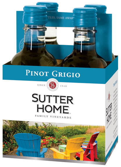 Sutter Home Pinot Grigio White Wine 187 Ml 4-pack