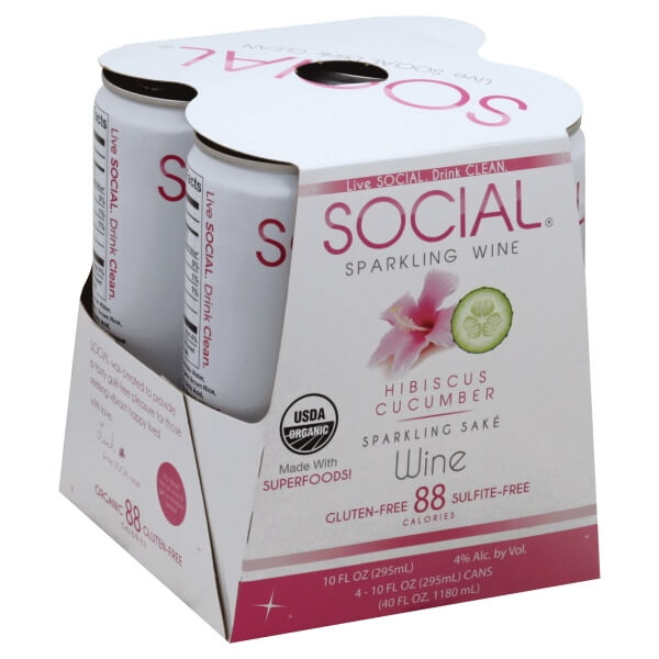 Social Organic Hibiscus Cucumber 4pk.