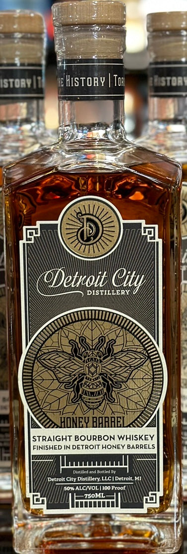 Detroit City Distillery Straight Bourbon aged in Detroit Honey Barrels 100 Proof