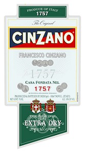 Cinzano Dry Vermouth 750ml