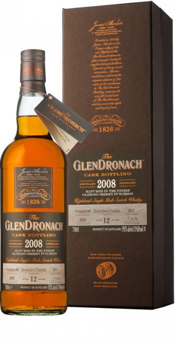 Glendronach Scotch Single Malt Matured On Olosoro Sherry Puncheon Cask Strength 2008 12yr 750ml