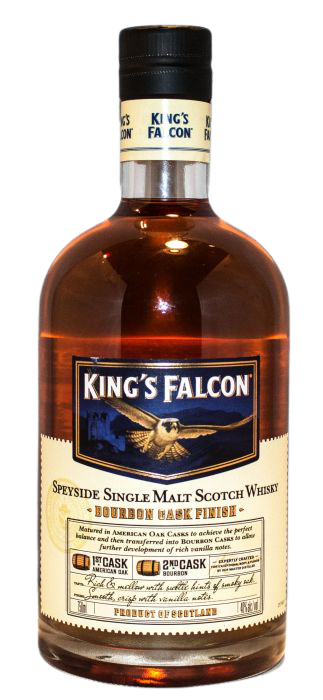 Kings Falcon Scotch Single Malt Bourbon Cask Finish Speyside 750ml